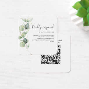 Gabinete del sitio web del Boda de Eucalyptus QR C