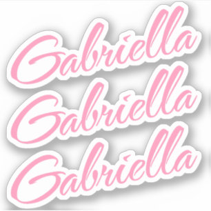 Gabriella Nombre decorativo en Pegatina rosa x3