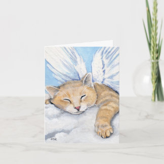 Gabrielle, Angel Cat in Clouds Pintar Tarjeta de N