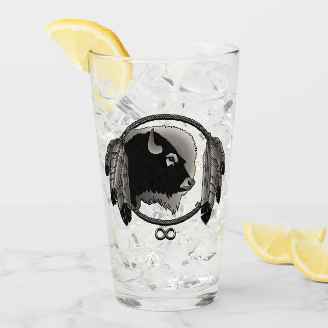 Gafas de búfalo tribales Gafas de arte Metis Perso (Anverso (hielo))