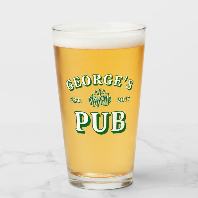 Gafas de cerveza verdes establecido por tu año de  (Anverso (lleno))