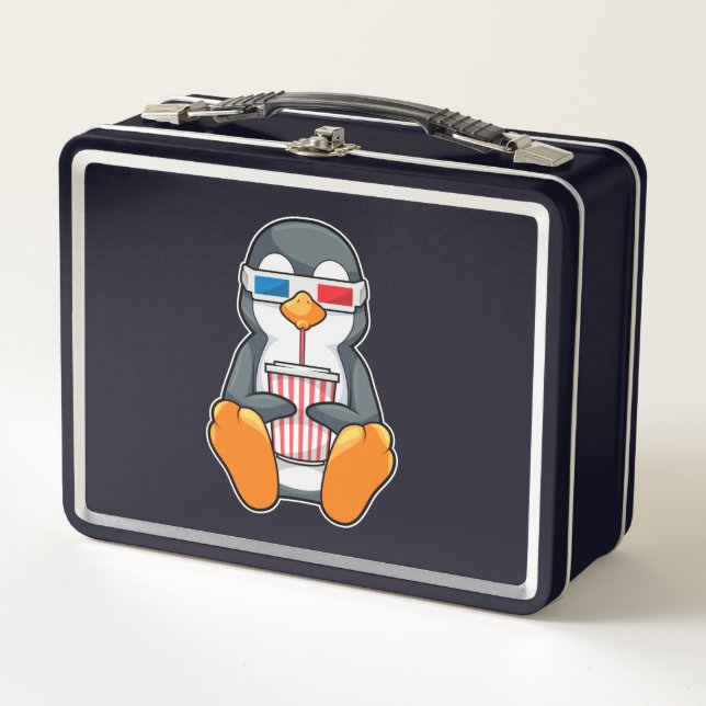Gafas de cine pingüino Taza de bebida (Anverso)