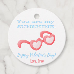 Gafas de corazón Valentines niños regalan etiqueta