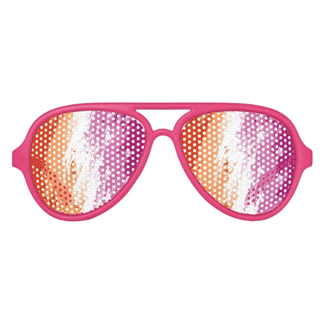 Gafas De Fiesta De Aviador Abstract Lesbian Pride Flag      (Anverso)