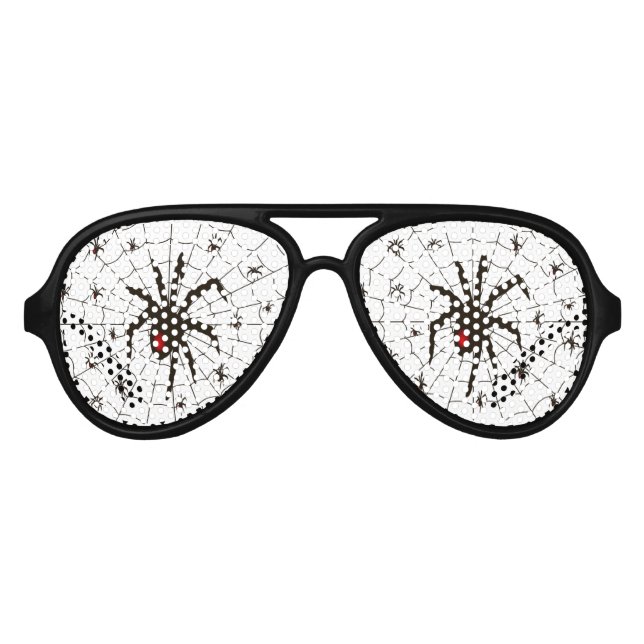 Gafas De Fiesta De Aviador Araña de viuda negra y bebés - (Anverso)