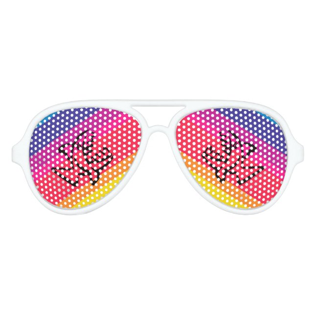 Gafas De Fiesta De Aviador Arcoiris (Anverso)
