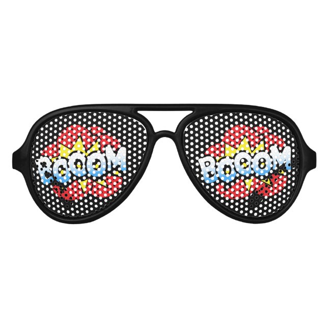 Gafas De Fiesta De Aviador Arte callejero dinámico y caprichoso Patrón de art (Anverso)