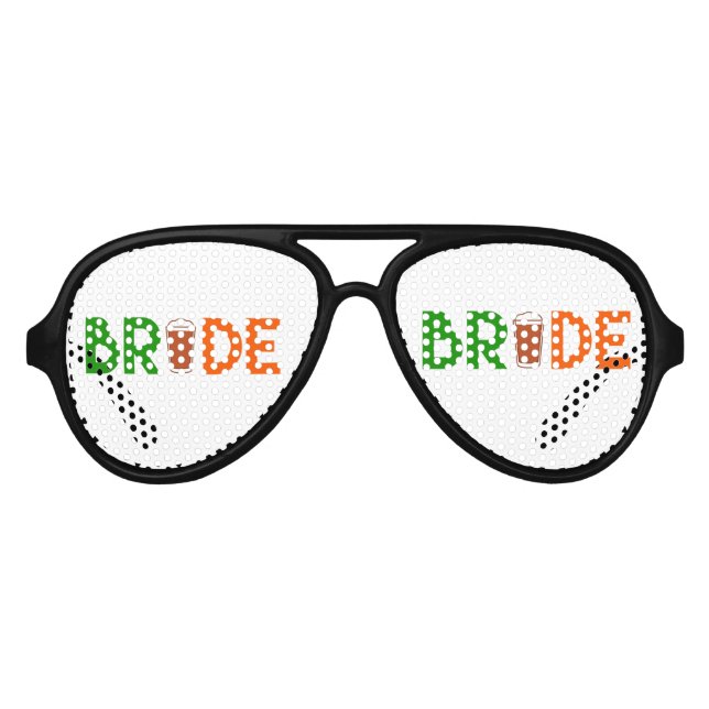 Gafas De Fiesta De Aviador Bachelorette Bride a ser sombras (Anverso)