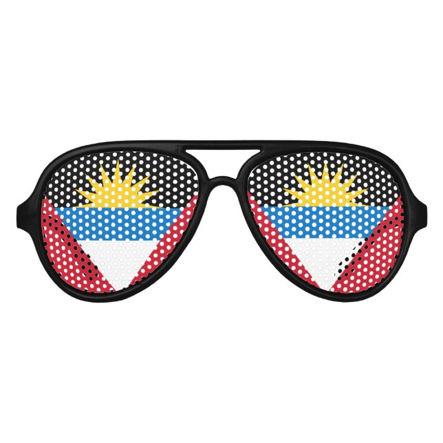 Gafas De Fiesta De Aviador Bandera Antigua (Anverso)