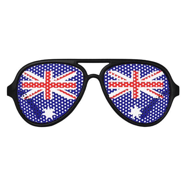 Gafas De Fiesta De Aviador Bandera australiana patriótica (Anverso)