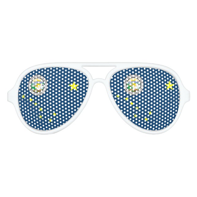 Gafas De Fiesta De Aviador Bandera de Alaska (Anverso)