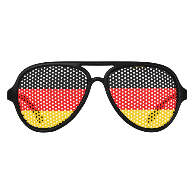 Gafas De Fiesta De Aviador Bandera de Alemania (Anverso)