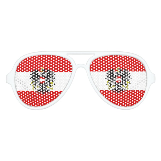 Gafas De Fiesta De Aviador Bandera de Austria (Anverso)