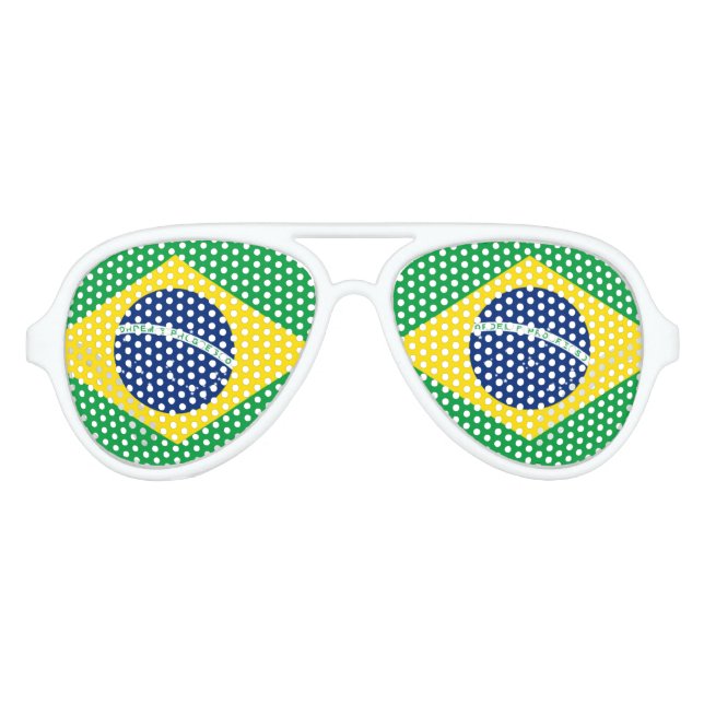 Gafas De Fiesta De Aviador Bandera de Brasil (Anverso)