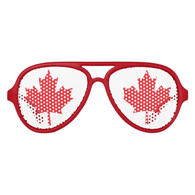 Gafas De Fiesta De Aviador Bandera de Canadá (Anverso)