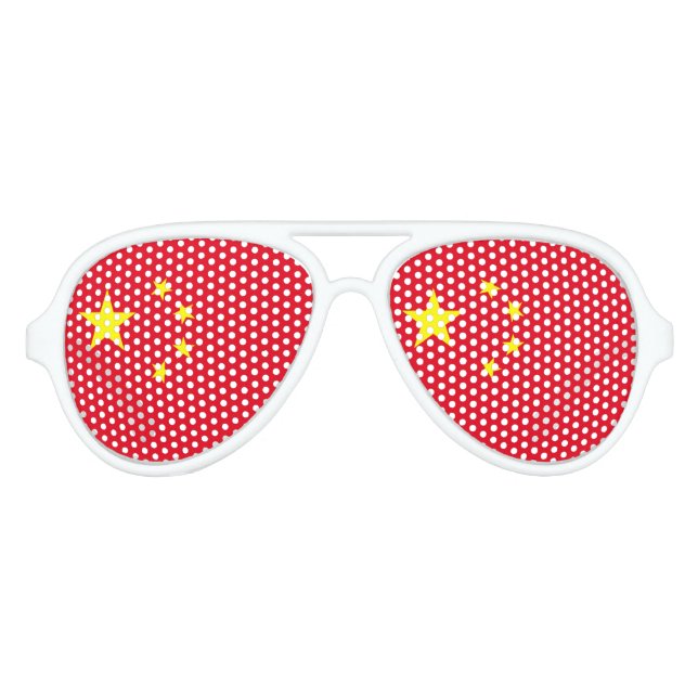 Gafas De Fiesta De Aviador Bandera de China (Anverso)