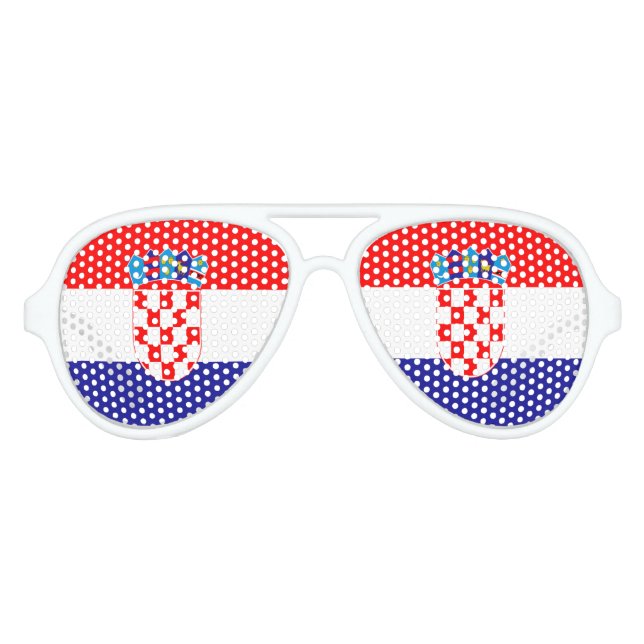 Gafas De Fiesta De Aviador Bandera de Croacia (Anverso)