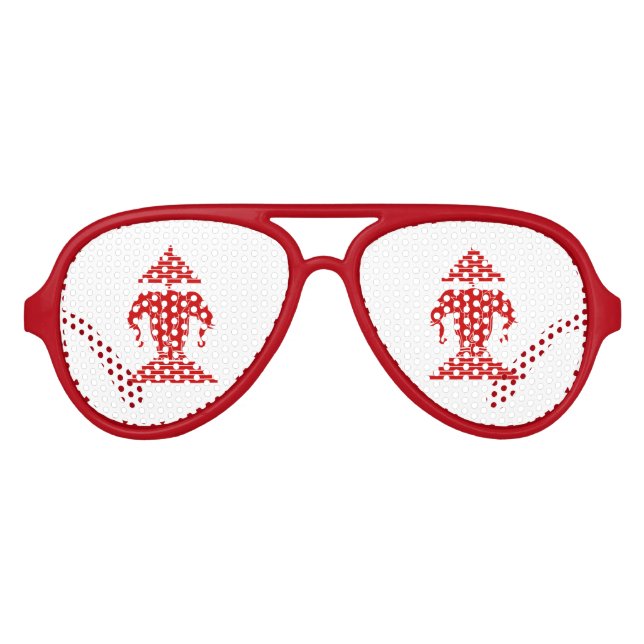 Gafas De Fiesta De Aviador Bandera de Erawan Three Heheed Elephant Lao/Laos (Anverso)