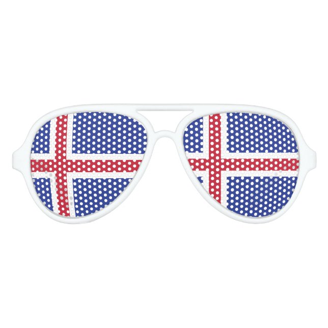 Gafas De Fiesta De Aviador Bandera de Islandia (Anverso)