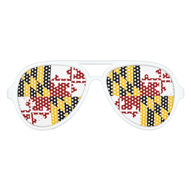 Gafas De Fiesta De Aviador Bandera de Maryland (Anverso)