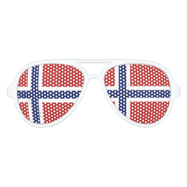 Gafas De Fiesta De Aviador Bandera de Noruega (Anverso)