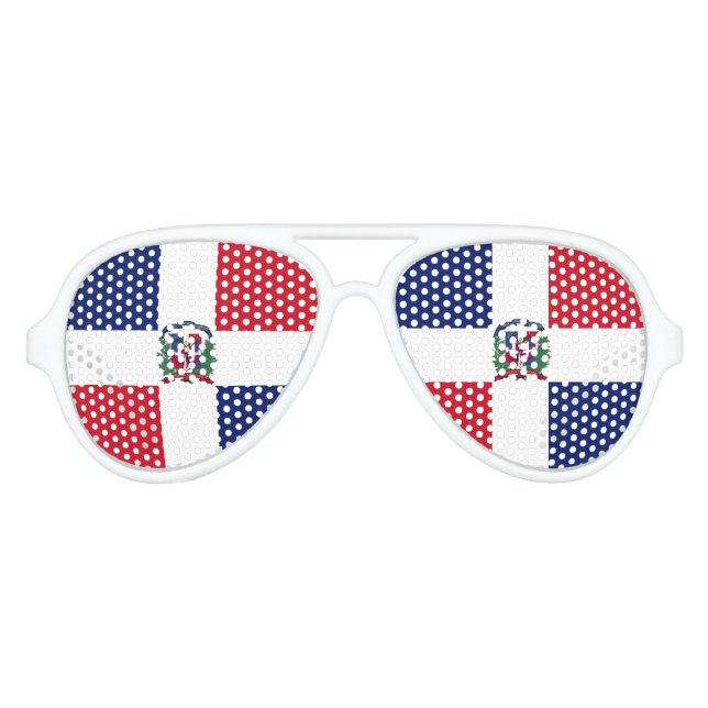 Gafas De Fiesta De Aviador Bandera de República Dominicana (Anverso)