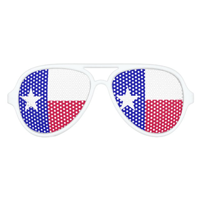 Gafas De Fiesta De Aviador Bandera de Texas (Anverso)
