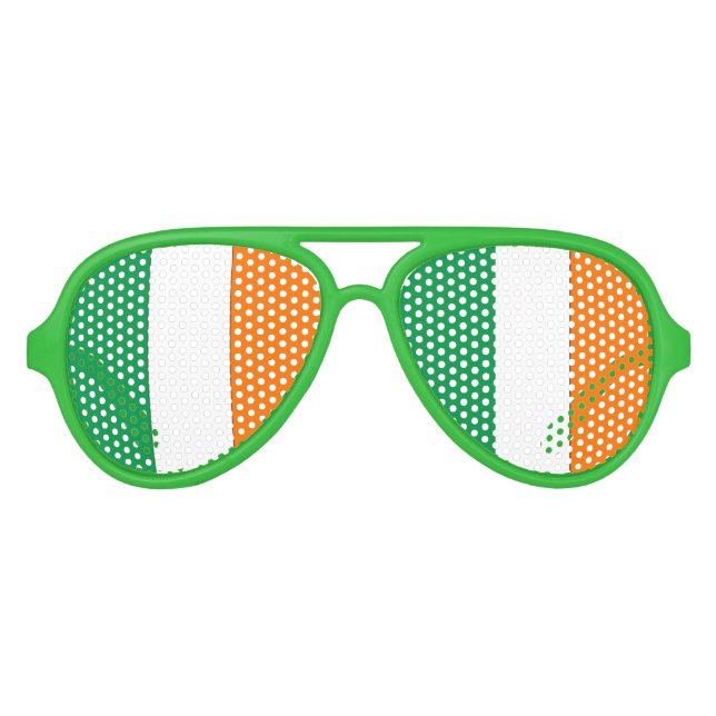 Gafas De Fiesta De Aviador Bandera irlandesa - ¡Aviador Fiesta Shades! (Anverso)