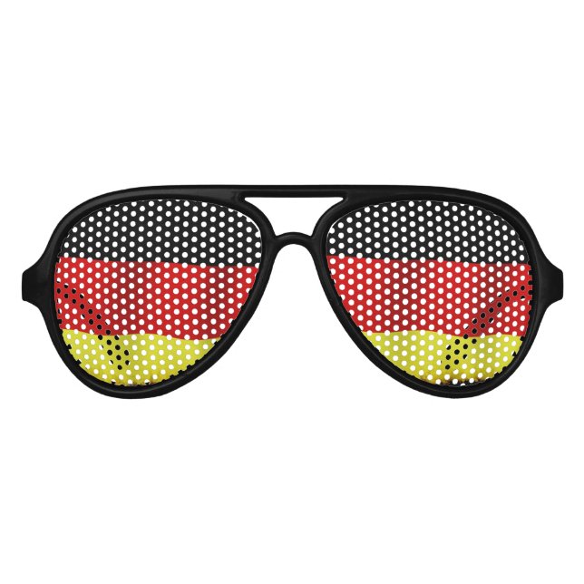 Gafas De Fiesta De Aviador Bandera nacional de Alemania para los patriotas (Anverso)