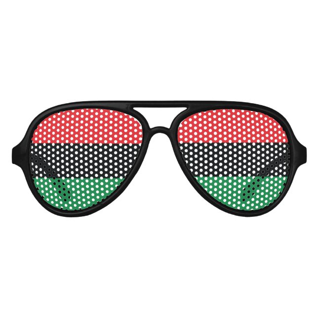 Gafas De Fiesta De Aviador Bandera Panafricana (Anverso)