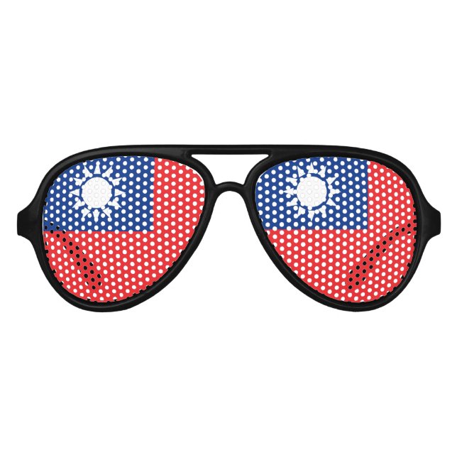 Gafas De Fiesta De Aviador Bandera taiwanesa (Anverso)