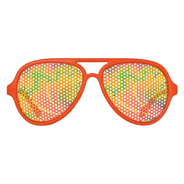 Gafas De Fiesta De Aviador Beso tropical (Anverso)