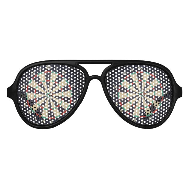 Gafas De Fiesta De Aviador Bullseye En El Cartón, (Anverso)