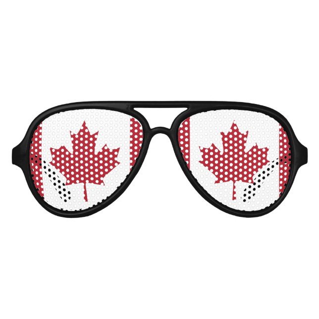 GAFAS DE FIESTA DE AVIADOR CANADÁ (Anverso)