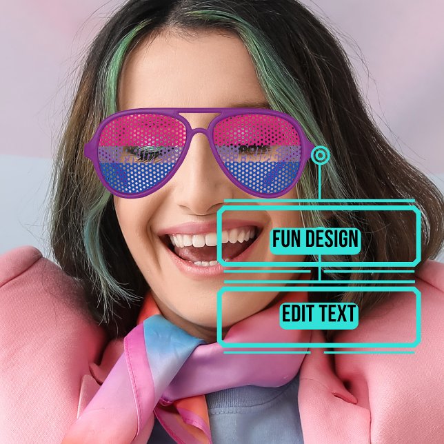 Gafas De Fiesta De Aviador Celebración del Orgullo Bisexual (Please enjoy our design and see the others in the collection.)