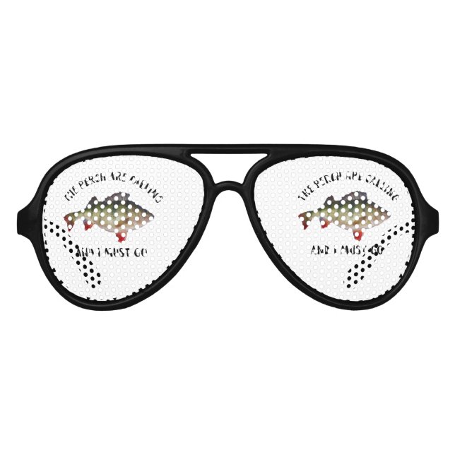 Gafas De Fiesta De Aviador Cita divertida de pesca de perca (Anverso)