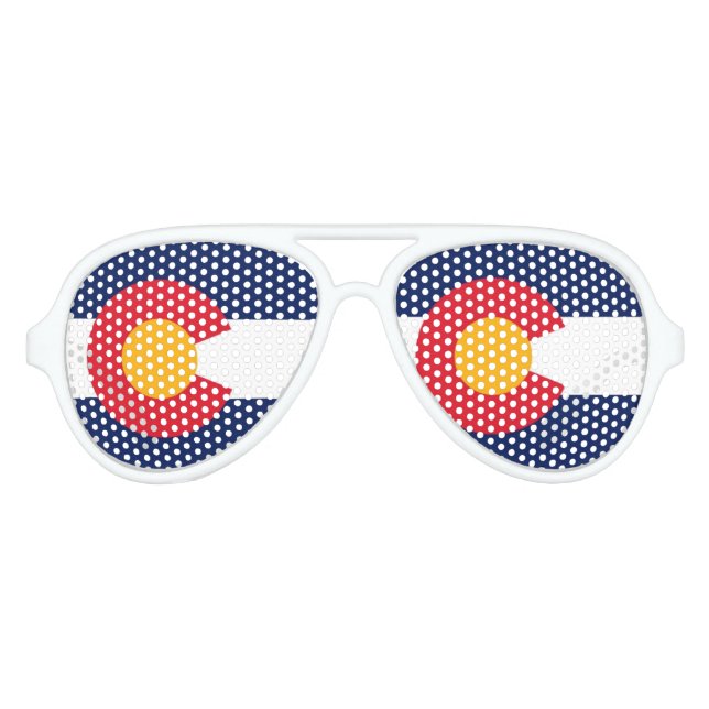 GAFAS DE FIESTA DE AVIADOR COLORADO FLAG (Anverso)