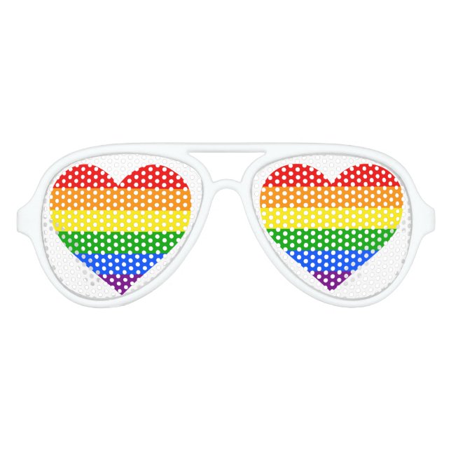 GAFAS DE FIESTA DE AVIADOR "CORAZÓN DE LLUVIA" (Anverso)