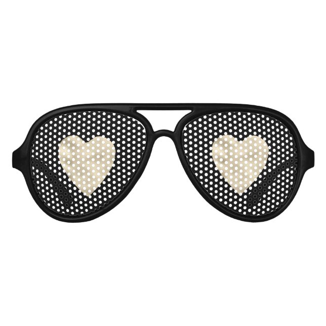Gafas De Fiesta De Aviador Corazones dorados glam (Anverso)