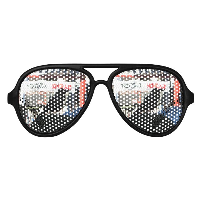 Gafas De Fiesta De Aviador Crow japonés (Anverso)