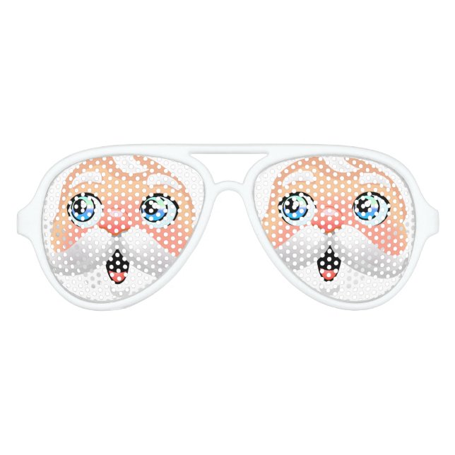 Gafas De Fiesta De Aviador Cute Santa Claus (Anverso)