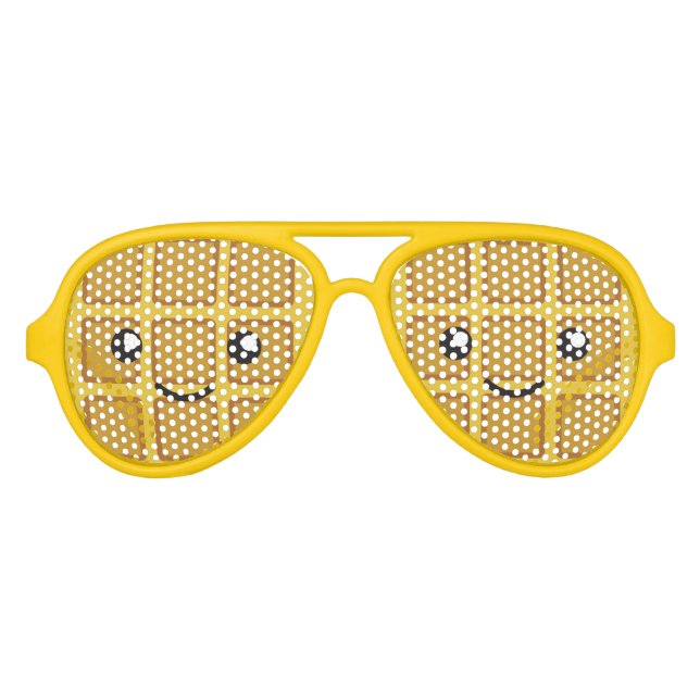 Gafas De Fiesta De Aviador Cute Waffle (Anverso)