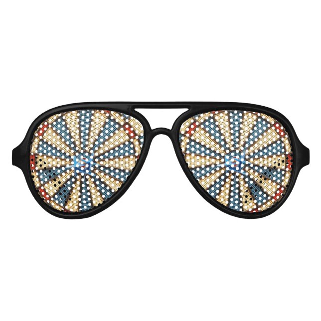 Gafas De Fiesta De Aviador Dartboard Bullseye (Anverso)