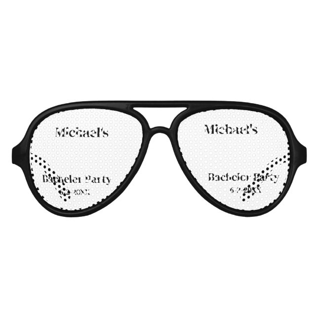 Gafas De Fiesta De Aviador Despedida de Soltero Personalizada (Anverso)