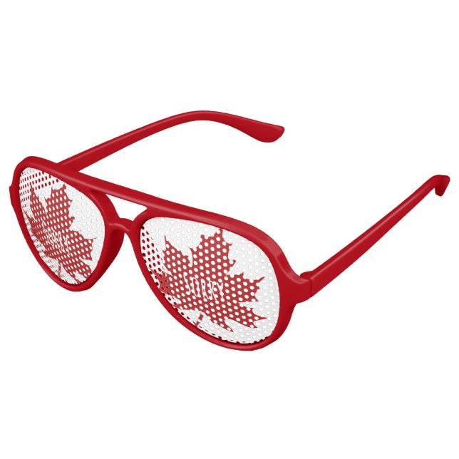 Gafas De Fiesta De Aviador Dia Canadá divertida (Ángulo)