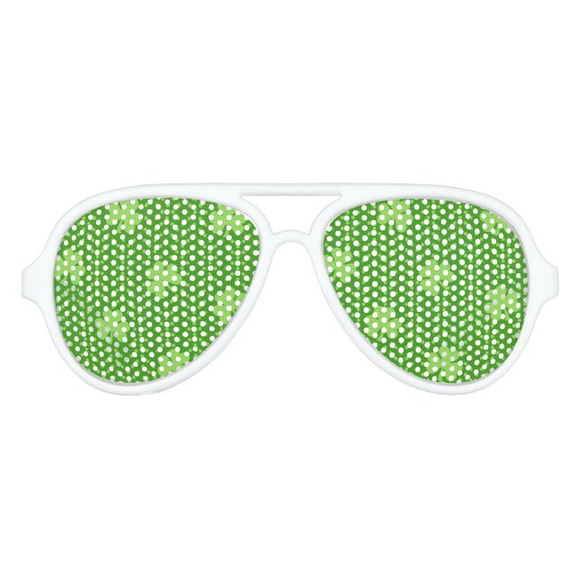Gafas De Fiesta De Aviador Día del patrón del amante del shamrock verde (Anverso)