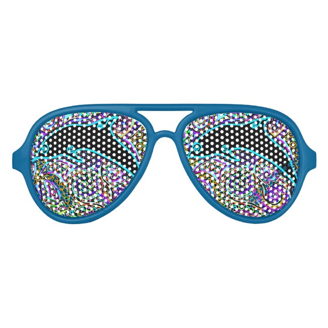 Gafas De Fiesta De Aviador Diseño de arte delfín (Anverso)