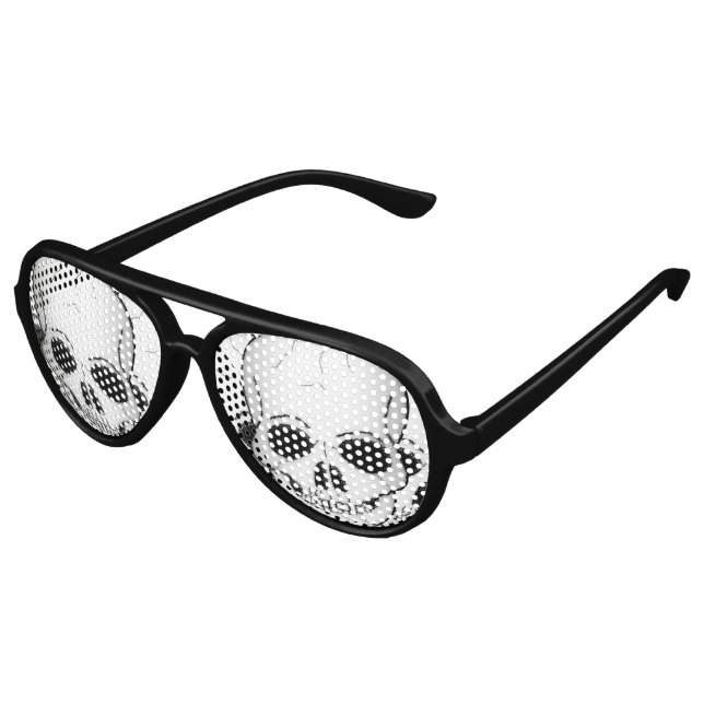 Gafas De Fiesta De Aviador Diseño de tres Skulls (Ángulo)