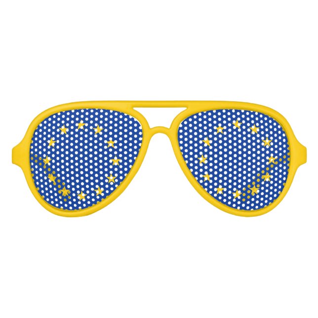 Gafas De Fiesta De Aviador Divertidas banderas de la Unión Europea fiestas so (Anverso)