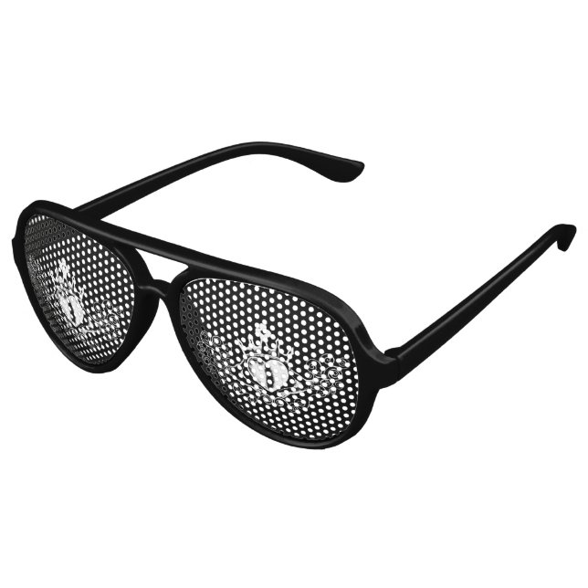 Gafas De Fiesta De Aviador El cladagh (blanco) (Ángulo)